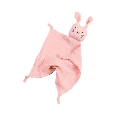 Imagem de Cobertor De Algodão Muslin Em Forma De Coelho Cartoon Para Bebês 30x30