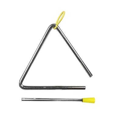 Imagem de Cryfokt Triângulo Musical de Metal Com Instrumento de Percussão de Mão Compacto Striker para Educação Infantil para Desempenho Individual (5 polegadas (135 unidades))