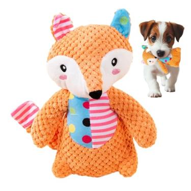 Imagem de Brinquedos Guinchantes para Cães Pequenos,Brinquedo Interativo em Forma de Pelúcia Animal - Brinquedo de Mastigar para Cães com Amassado - Uso em Exterior, Quintal, Parque, Acampamento e Interior