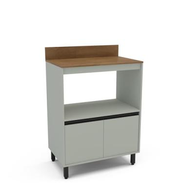 Imagem de Balcão de Cozinha 2 Portas 1 Nicho Verde Oliva Koya Politorno Moveis