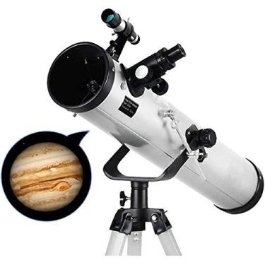 Imagem de Telescópio monocular, telescópio reflexivo de calibre de 125 mm de alta potência, telescópios para astronomia, telescópio com tripé ajustável e localizador de 5 x 24, a melhor astronomia, para