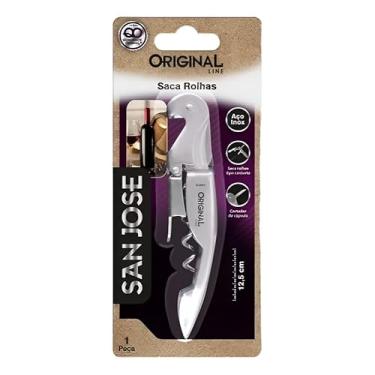 Imagem de Saca Rolhas Original Line, Aço Inox, 12,5 cm, Abridor de Garrafas