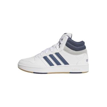 Imagem de adidas Tênis unissex adulto Hoops Mid Classic, Preto/Preto/Carbono, 9 Women/8 Men