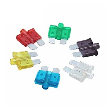 Imagem de WNDIZPHA 10 peças 5A 10A 15-40A tamanho médio inserções de fusíveis automotivos tablets de seguro de carro fusível médio com lâmpada inserções de carro fusível com caixa e clipe (25A)