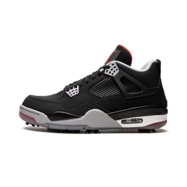 Imagem de Nike Jordan Air 4 Retro masculino, Preto/vermelho fogo - cimento cinza branco, 43