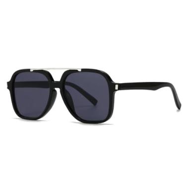 Imagem de JRLLFD Óculos de sol de armação grande para fotografia de rua feminina (preto)