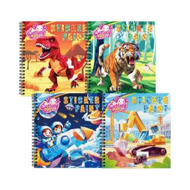 Imagem de Livro De Pintura Com Adesivos Para Meninas, Livro De Quebra-cabeça Inf