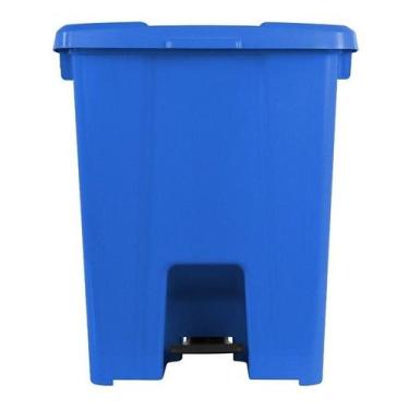 Imagem de Cesto Plástico Quadrado Com Pedal Plástico 30l Azul - jsn