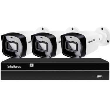 Imagem de Kit CFTV 3 Câmeras IP Vipc 1230B Intelbras NVD 1404P S/HD