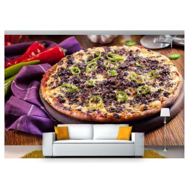 Imagem de Papel De Parede Rodízio Pizza Gourmet 3D Al136