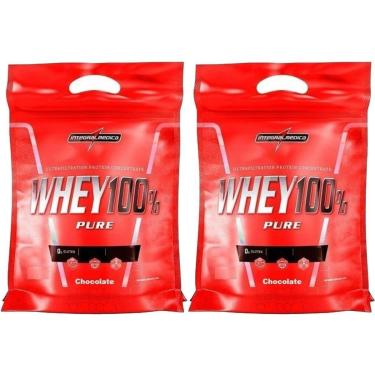 Imagem de Kit 2X Whey 100% Pure - 1800g Refil Chocolate - IntegralMédica-Masculino