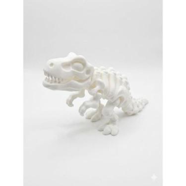 Imagem de Dinossauro t-rex em 3d esqueleto articulado decorativo colecionável 13