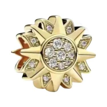 Imagem de Pingente De Coração Em Prata 925 Com Ouro E Cruz De Vaga-lume Para Pul