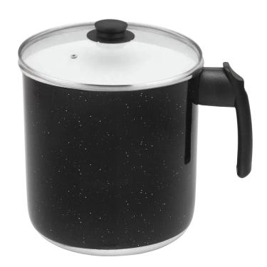 Imagem de Caneco Com Tampa De Vidro N°16 3 Litros Preto Leiteira Fervedor