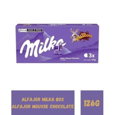 Imagem de Alfajor Milka Box Mousse Chocolate 126g