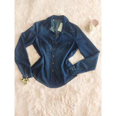 Imagem de Camisa Jeans Manga Longa Feminina - Loja Odara, G