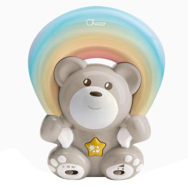 Imagem de Luminária Infantil Ursinho Projetor de Arco-íris e Músicas Para Sono do Bebê Urso Neutro Chicco