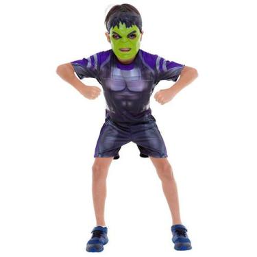Imagem de Fantasia Hulk Infantil Curta Ultimato Com Máscara - Regina