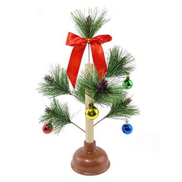 Imagem de FunisFun árvore de Natal êmbolo divertido presente piada hilário banheiro humor branco elefante troca de presentes