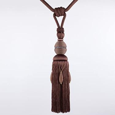 Imagem de Suportes de cortina estilo europeu cortina de bola pendurada corda borla pendurada corda de cortina de orelha borla faixa de amarração de orelha, T5,2 PCS