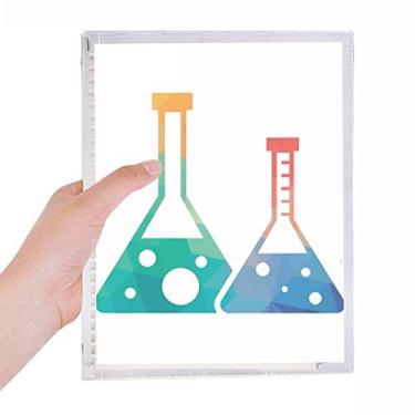Imagem de Caderno com dois cônicos, estampa química, folhas soltas, diário recarregável, papelaria