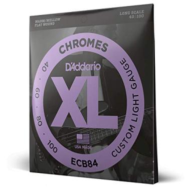 Imagem de Encordoamento Para Baixo 4 Cordas 40-100 Escala Longa D'Addario XL Chromes ECB84