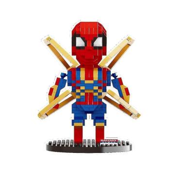 Imagem de Spiderman Building Blocks Puzzle Micro 3d Figuras Marvel Her