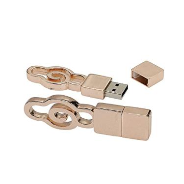 Imagem de Pen Drive USB em formato de chave de 128 GB, unidades USB cartão de memória, pen drive USB 2.0, pen drive, pen drive, armazenamento de data, disco com zíper, pendrive (ouro rosa)