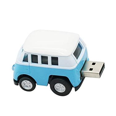 Imagem de Pen Drive USB 2.0 em forma de barramento de 64 GB Pen Drive PenDrive Memorias USB Memory Stick USB Flash Disk Pen Drive U Pen Drive USB Stick (azul claro)
