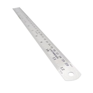 Imagem de Régua Aço Inox 30Cm 12 Polegadas Desenho Projeto Starfer