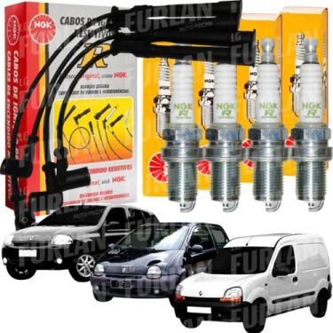Imagem de Kit Cabos E Velas Clio Kangoo Twingo 1.0 8v - MAGNETI MARELLI