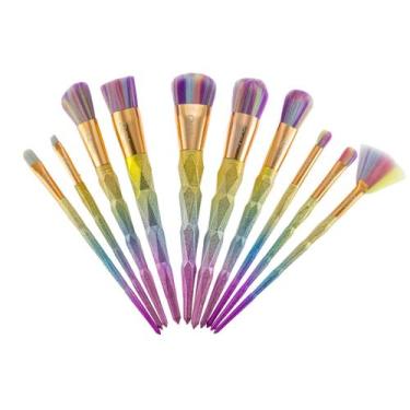 Imagem de Kit com 10 Pincéis de Maquiagem Profissional da Marca Q Chic Studio Li