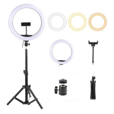Imagem de Ring Light Led Iluminador 10 Pol Led 3500/5500k Tripé2m - zhang