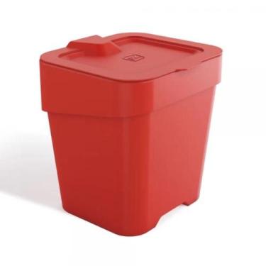 Imagem de Lixeira De Pia C/ Tampa Cozinha Bancada Slim 2,5l Compacta Multiuso Pl