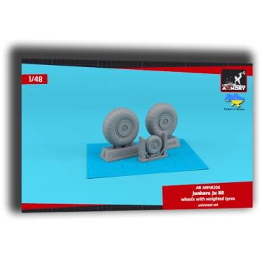 Imagem de Armory AW48206 1/48 Model kit of Junkers Ju 88 Late Wheels w/Weighted Tires RETOOLED Set