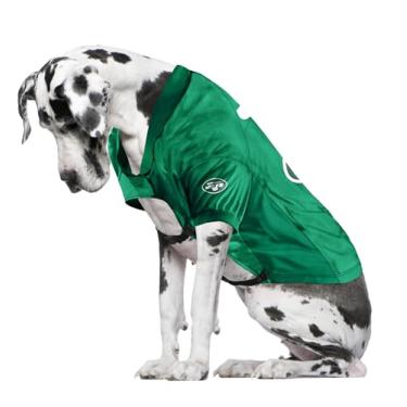 Imagem de Littlearth New York Jets NFL Camiseta elástica para cães grandes