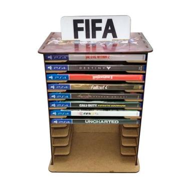 Imagem de Porta 11 Jogos Físico Gamer Ff 22x16,3x29,4 Mdf Madeira Adesivada - AT