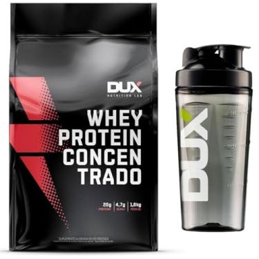 Imagem de Whey Protein Concentrado Dux + Coqueteleira Oficial (1800g, Cappuccino)