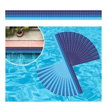 Imagem de Adesivo Piscina Vinílico Degradê Pastillha Azul 100x10cm - Resitank