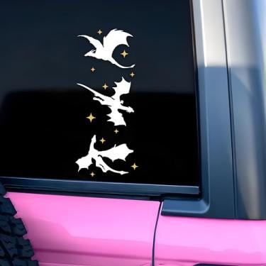 Imagem de ACOTAR Dragons Decalque de Carro Quarta Asa Bookish Presentes Hilários Decalques de Espelho de Carro Acessórios Afirmações Engraçado Vinil Impermeável 20 cm Decalque de Para-choque Presentes para