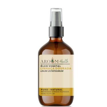 Imagem de Óleo vegetal de Linhaça Dourada 100% puro - 500 ml - Aroom