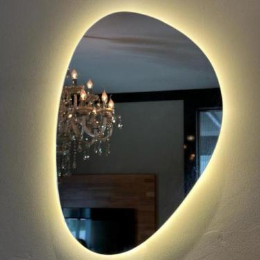 Imagem de Espelho Lavabo Vertical 51cm LED Com Suporte Decor Banheiro - V.A Deco