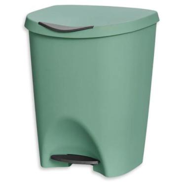 Imagem de Lixeira de cozinha e banheiro com pedal plástico 7,5 litros - Usual Ut