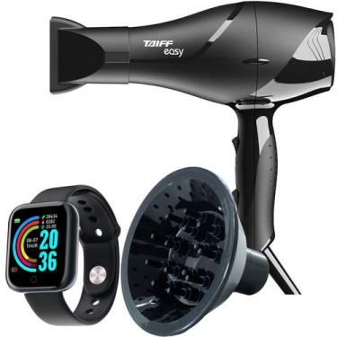 Imagem de Secador De Cabelo Taiff 1700w Ions Profissional Ar Quente Frio Preto D