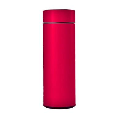 Imagem de Garrafa Térmica Inox 500ml Quente Frio Tampa Vermelho Nº19
