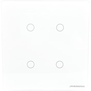 Imagem de Interruptor Inteligente Zigbee 4 Teclas Botões Touch 4x4 Compativel Tuya Smart Life Alexa e Google Assistent - Novadigital (Branco)