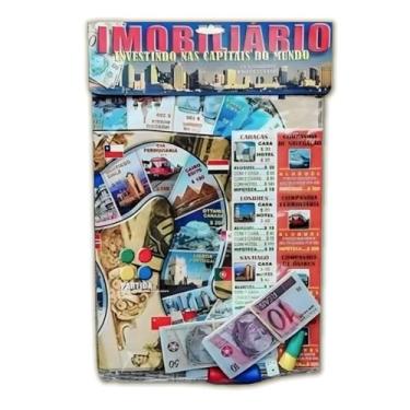 Imagem de Jogo De Tabuleiro Mesa Banco Imobiliário Brinquedo Educativo Divertido 2 A 4 Jogadores