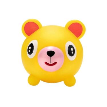 Imagem de Brinquedo Squish Mostra Língua Weeego Ursinho - Polibrinq - Amarelo