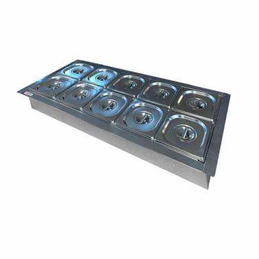 Imagem de Condimentadora Central Refrigerada 10 Cuba Embutida ZPCNR10E - Zepper