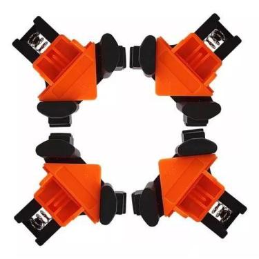 Imagem de Kit 4 Grampos De Canto Aperto Angular Marcenaria 90 Graus - Minymix